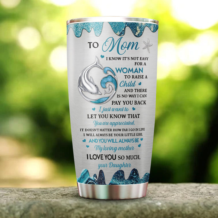 Personalized Tumbler To Mommy Dolphin Jewelry My Loving Mama Useful Gifts For Mom Custom Name Travel Cup For Birthday