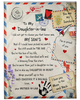 Personalized To Daughter In Law Blanket Consider It's A Big Hug Vintage Airmail Custom Name Gifts For Christmas Xmas