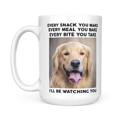 Personalized Coffee Mug Gifts For Dog Lovers Every Snack You Make Meal You Bake Custom Photo White Cup For Christmas
