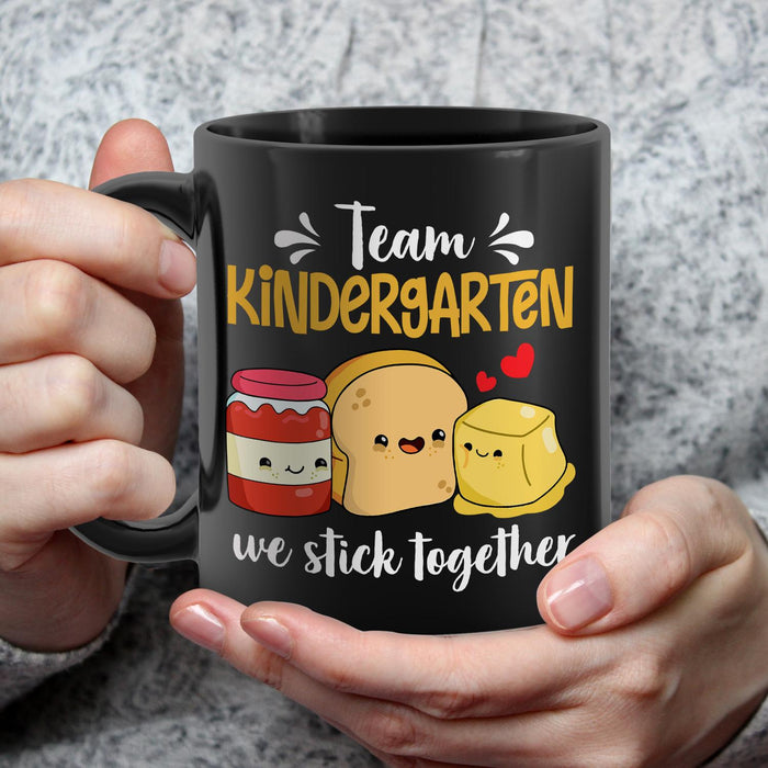 Personalized Ceramic Coffee Mug Team Kindergarten Funny Bread Jam And Butter Custom Name 11 15oz Back To School Cup