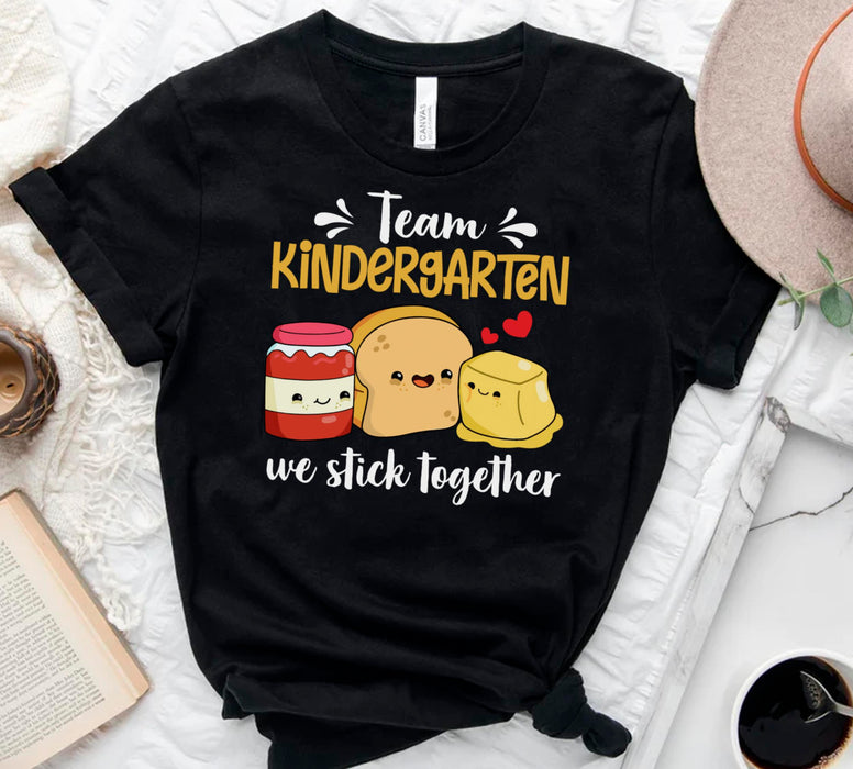 Personalized T-Shirt We Stick Together Cute Funny Jam Bread & Butter Design Custom Name Back To School Outfit