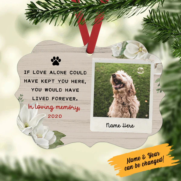 Personalized Memorial Ornament For Pet Loss You Would Have Lived Forever Custom Name Photo Tree Hanging Funeral Gifts