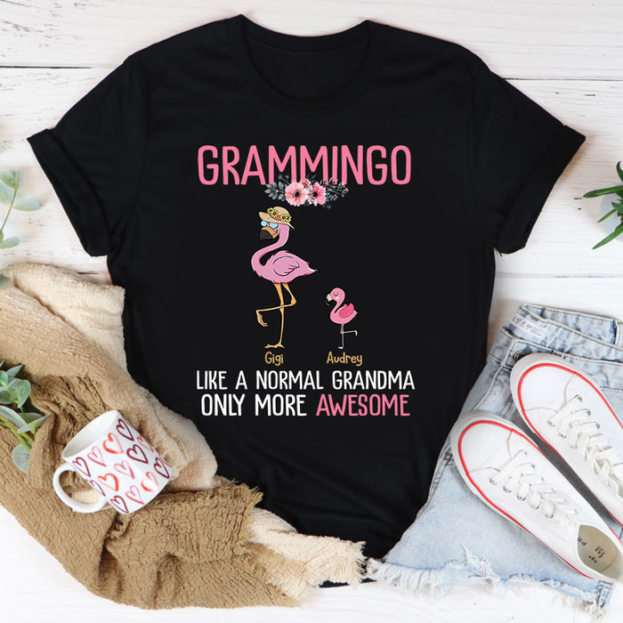 Personalized Shirt For Mimi Grammingo Like A Normal Grandma Only More Awesome Custom Name Shirts