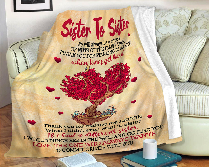 Personalized To My Bestie Sister Blanket From Bff Friend Heart Tree We Will Always Be A Couple Custom Name Xmas Gifts