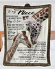 Personalized To My Niece Blanket From Aunt Uncle Baby Giraffe Know Deep In Your Heart Custom Name Gifts For Christmas