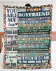 Personalized To My Boyfriend Blanket From Girlfriend I Would Find You Sooner Love You Longer Custom Name Birthday Gifts