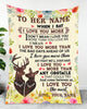 Personalized To My Girlfriend Blanket Gifts From Boyfriend Deer Couple Love More Than You Love Custom Name For Birthday