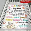 Personalized Blanket For Daddy To Be From Baby You'll Meet Me & Kiss My Litle Face Custom Name Gifts For First Christmas