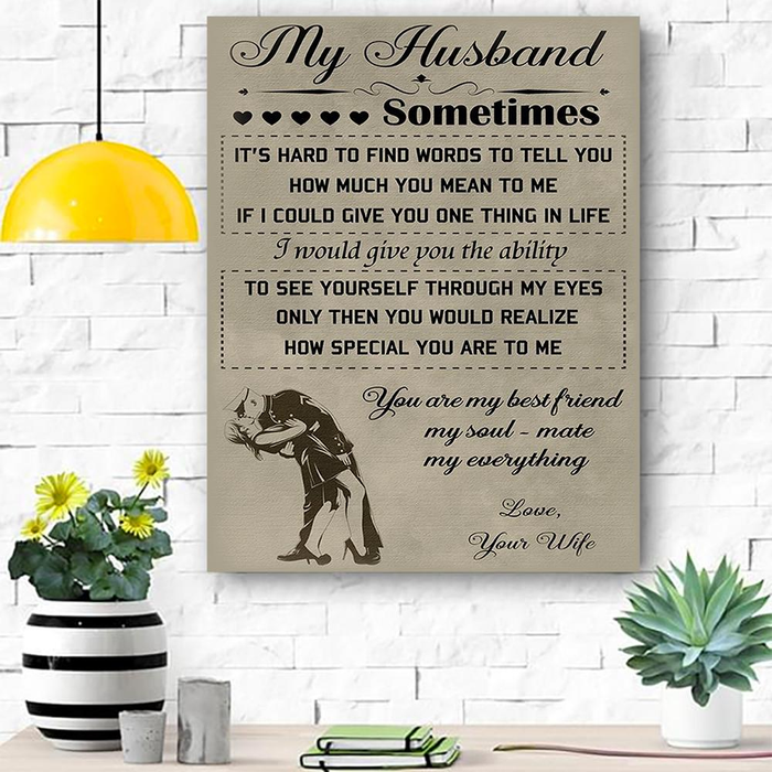 Personalized To My Husband Canvas Wall Art From Wife Romantic Couple How Much You Mean To Me Custom Name Poster Prints