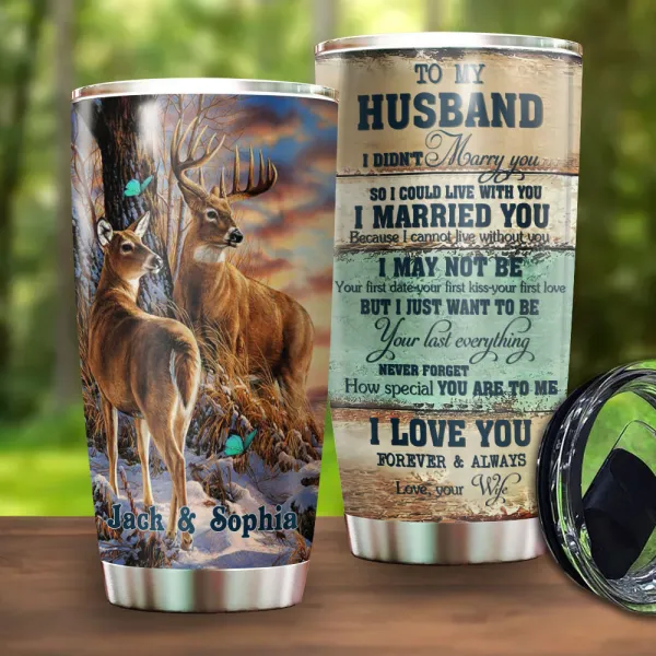 Personalized To My Husband Tumbler From Wife Deer Hunting Lover How Special You Are Custom Name Gifts For Anniversary