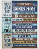 Personalized To My Second Mom Blanket Thanks For Loving Me As Your Own Wooden Custom Name Gifts For Stepfamily Day