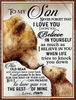 Personalized Bears Fleece Blanket To My Son From Mom Never Forget That I Love You Old Bear And Kid Print Customized