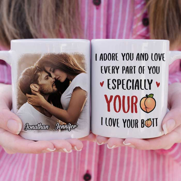 Personalized Coffee Mug Gifts For Couple I Adore You And Love Every Part Of You Custom Name White Cup For Anniversary