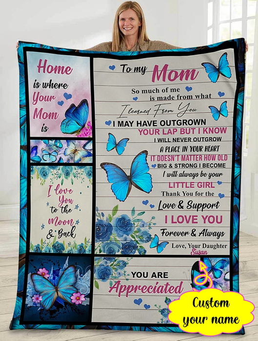 Personalized Rustic Blanket To My Mom You Are Appreciated Fleece Blanket For Mothers Day Custom Name