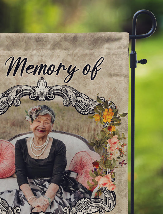 Personalized Memorial Gifts Flag For Family In Heaven Vintage In Memorial Of Nana Custom Name Photo Cemetery Decoration
