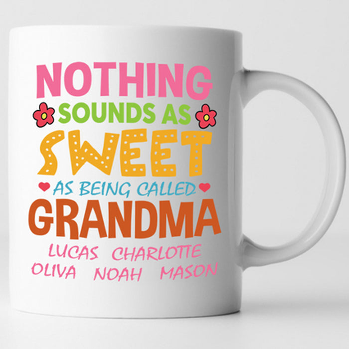 Personalized To Grandma Coffee Mug Gifts For Grandma From Grandkids Mug Customized Multi Kids Names Mug Gifts For Mothers Day 11Oz 15Oz Ceramic Coffee Mug