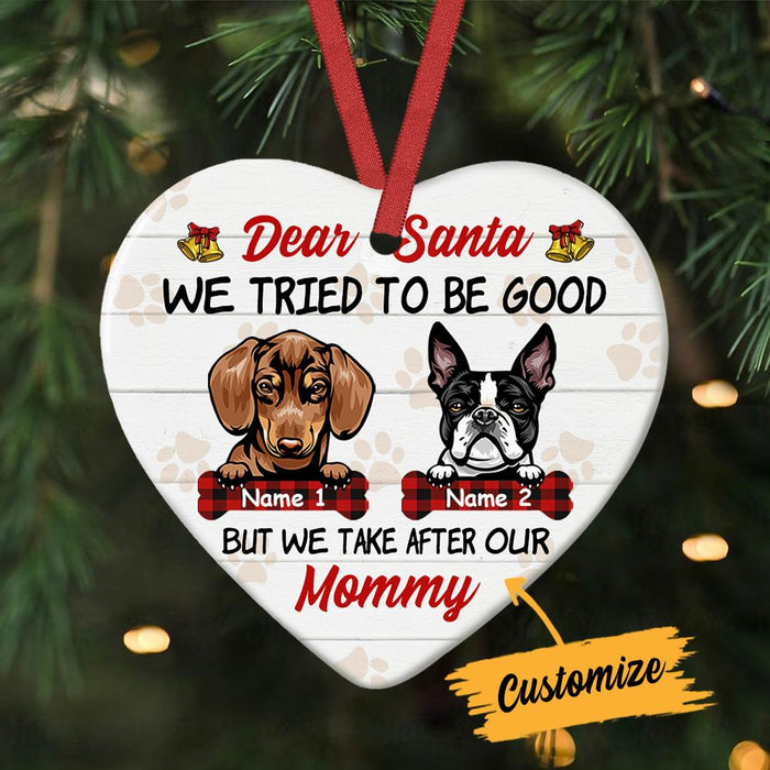 Personalized Ornament For Dog Owners Bell I Take After My Mommy Custom Name Tree Hanging Gifts For Christmas