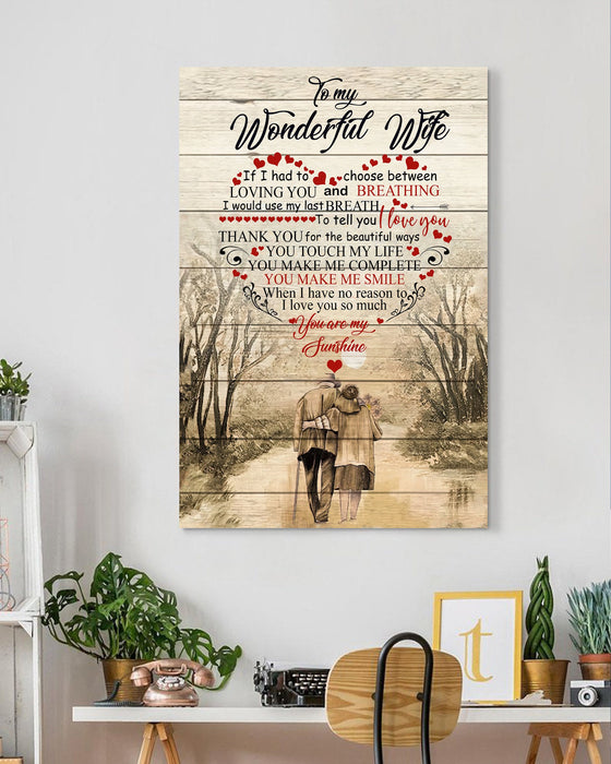 Personalized To My Wife Canvas Wall Art From Husband Heart Wordart You Touch My Life Custom Name Poster Prints Gifts