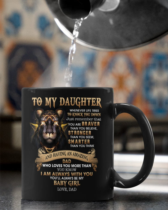 Personalized To My Daughter Coffee Mug You Smarter Than You Think Custom Name Black Cup Gifts For Birthday Christmas