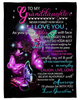 Personalized To My Granddaughter From Grandma Never Forget That I Love You Butterflies Printed Fleece Blanket
