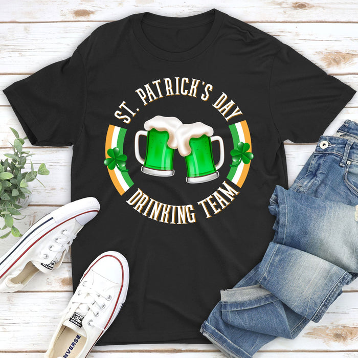 Classic Unisex T-Shirt For Men Women St. Patrick'S Day Drinking Team T-Shirt For Beer Lovers Teammates Matching Shirt