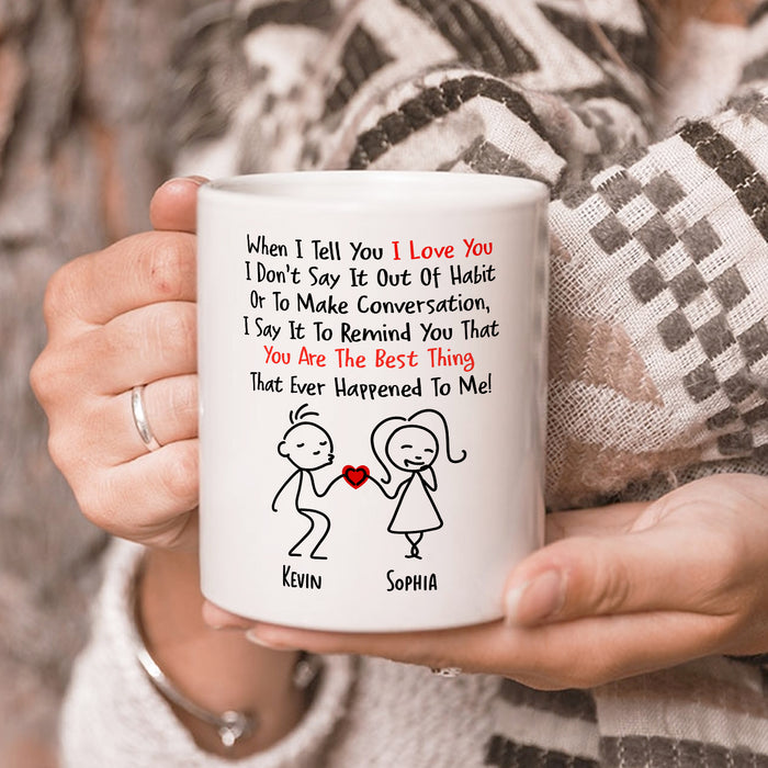 Personalized Romantic Mug For Couple You Are The Best Thing Funny Couple Custom Name 11 15oz Ceramic Coffee Cup