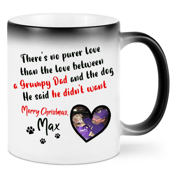Personalized Coffee Mug Gifts For Dog Owners There's No Purer Love Than A Grumpy Dad Custom Name Funny Cup For Christmas