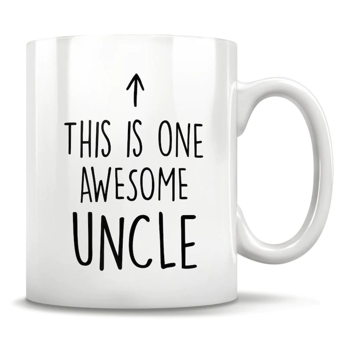 Novelty Coffee Mug For Uncle From Niece Nephew This Is One Awesome Uncle White Cup Uncle Gifts For Christmas