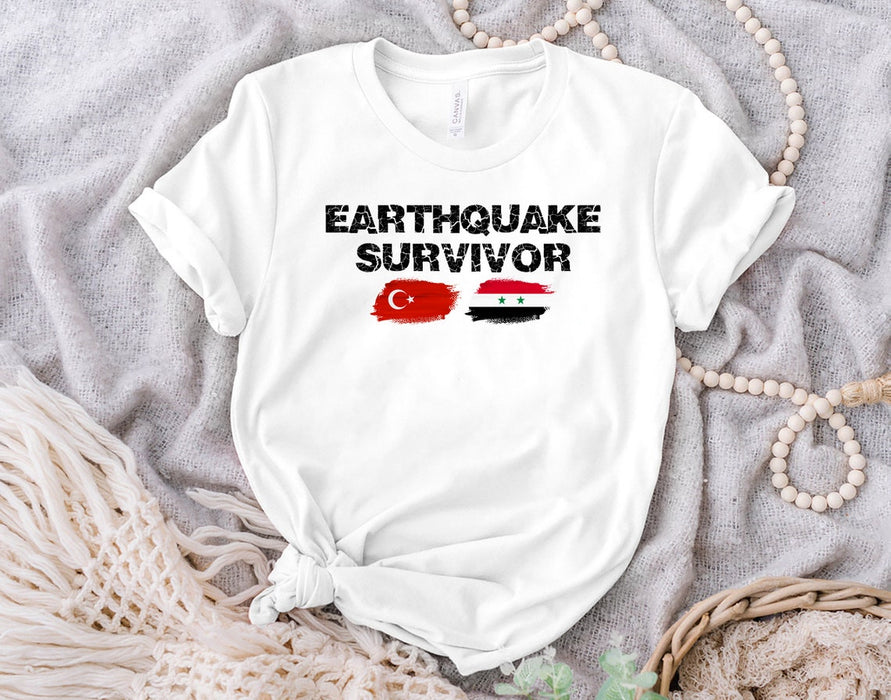 Earthquake Survivor Turkey T-Shirt Turkey Support Shirt Earthquake Fundraiser Pray for Turkey Shirt For Men Women