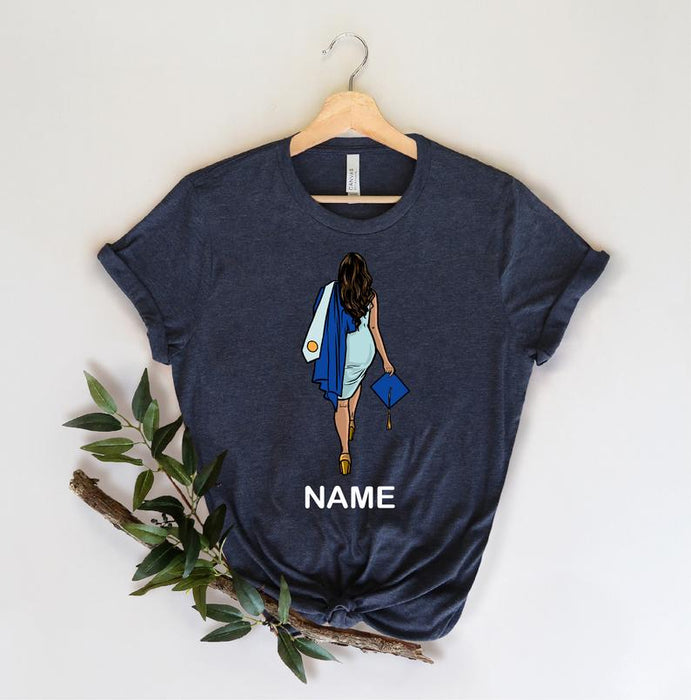 Personalized Shirt For Graduation Custom Name Girl T-Shirt Print Design