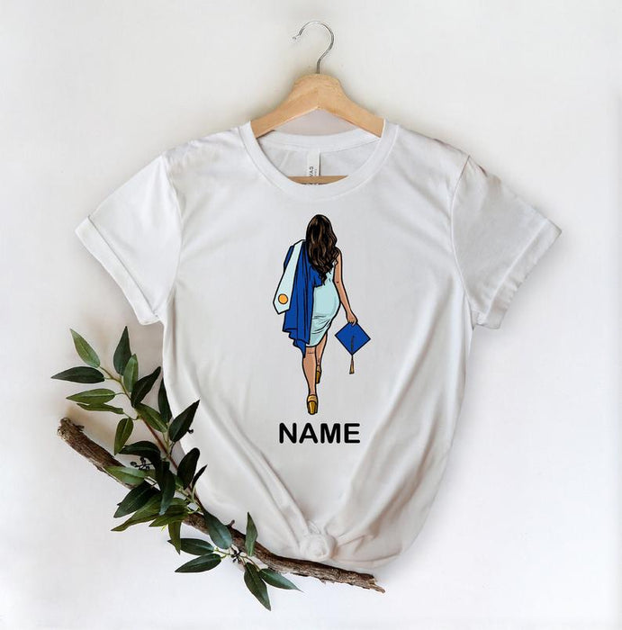 Personalized Shirt For Graduation Custom Name Girl T-Shirt Print Design