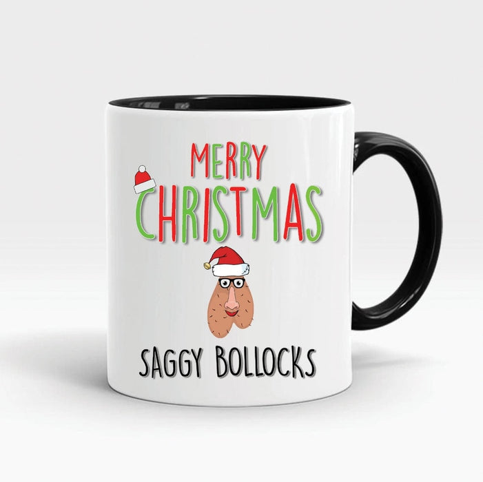 Funny Rude Profanity Accent Mugs Merry Christmas Saggy Bollocks 11Oz Ceramic Mug For Friend