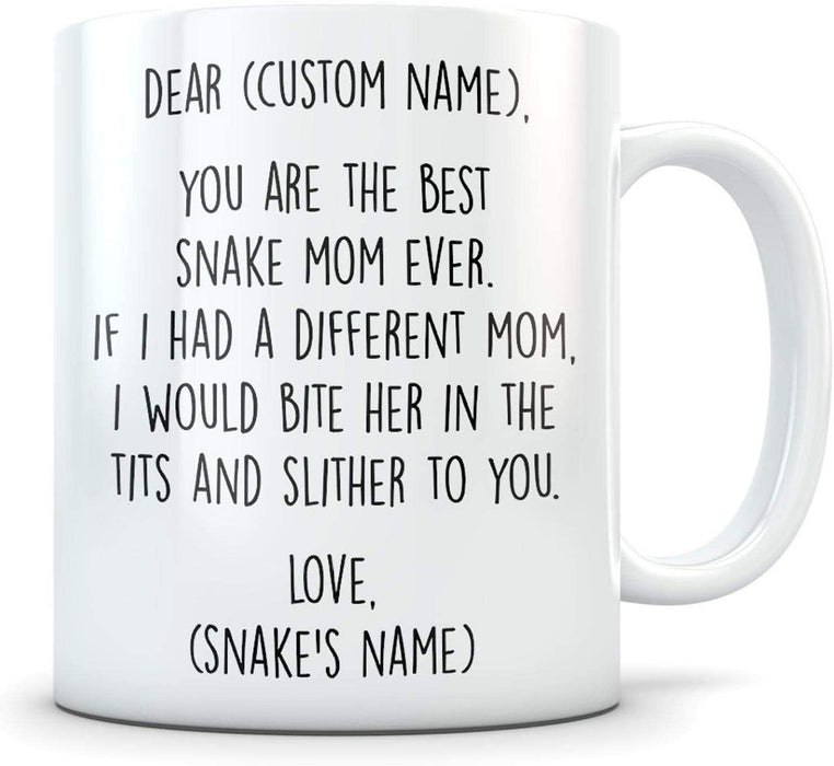 Personalized Coffee Mug For Mom You Are The Best Snake Mom Ever Gifts For Mother's Day 11oz 15oz Ceramic Mugs