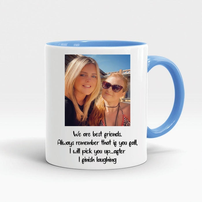 Personalized Accent Mug For Best Friends Custom Photo 11oz Cute Coffee Mugs