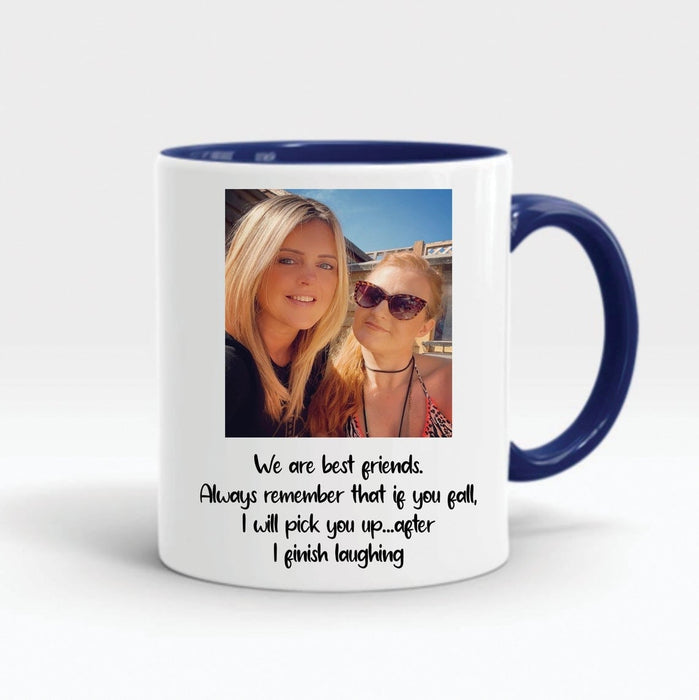 Personalized Accent Mug For Best Friends Custom Photo 11oz Cute Coffee Mugs