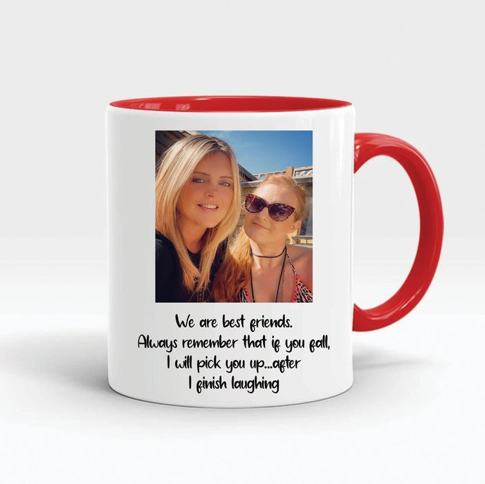 Personalized Accent Mug For Best Friends Custom Photo 11oz Cute Coffee Mugs