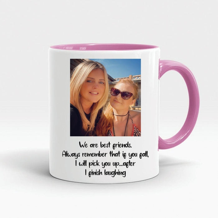 Personalized Accent Mug For Best Friends Custom Photo 11oz Cute Coffee Mugs