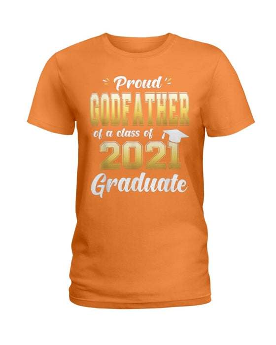 Personalized Shirt For Godfather Proud Godfather Of A Class Of 2021 Graduate Happy Graduate Day