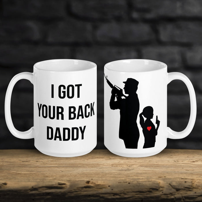 Coffee Mug For Daddy Cute Father-daughter Gun Lovers And Hunters Printed Mugs From Daughter Ceramic Mug 11Oz 15Oz