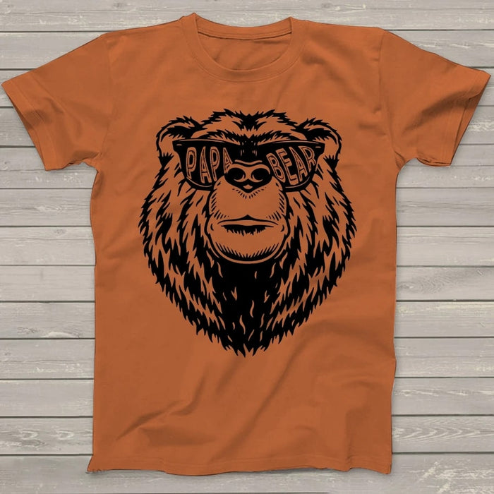 Personalized Shirt For Grandpa Papa Bear T-Shirt Custom Name Papa Bear Print