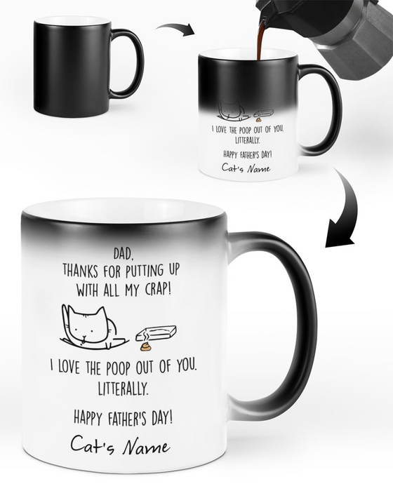 Dad's Favorite Turds, Personalized Funny Mug, Custom Magic Mug, Gift For Dad