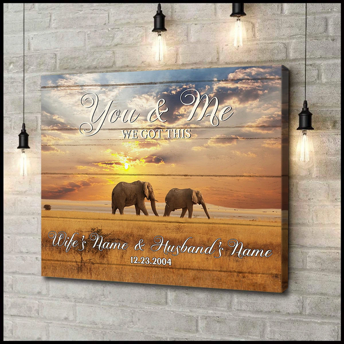 Personalized Couple Name And Date Poster Canvas You And Me We Got This Print Beauty Natural