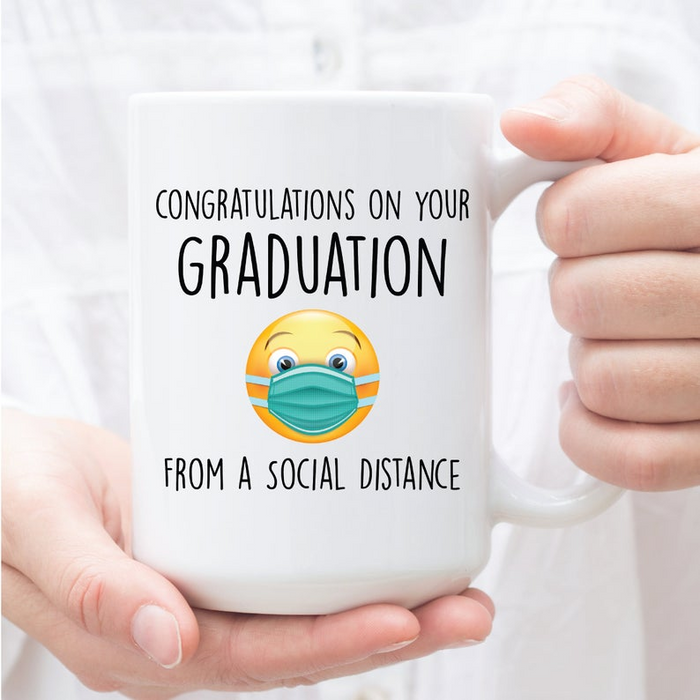 Quarantine Graduation 2021 Coffee Mug Graduation Gifts For Her Or Him Funny Pandemic Graduation