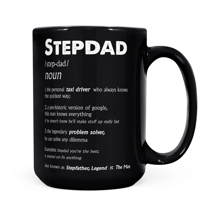 Definition Stepdad Coffee Mug Gifts For Bonus Dad Stepfather from Stepchild for Father's Day