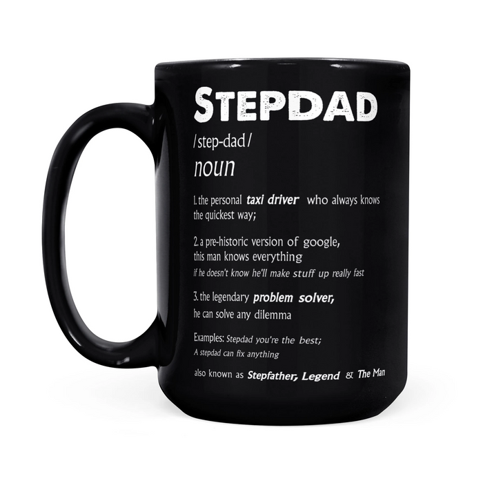 Definition Stepdad Coffee Mug Gifts For Bonus Dad Stepfather from Stepchild for Father's Day