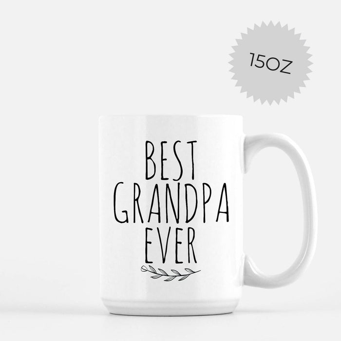Personalized Coffee Mug For Grandpa Best Grandpa Ever Custom Grandkids Name And Photo 11Oz 15Oz Ceramic Mug