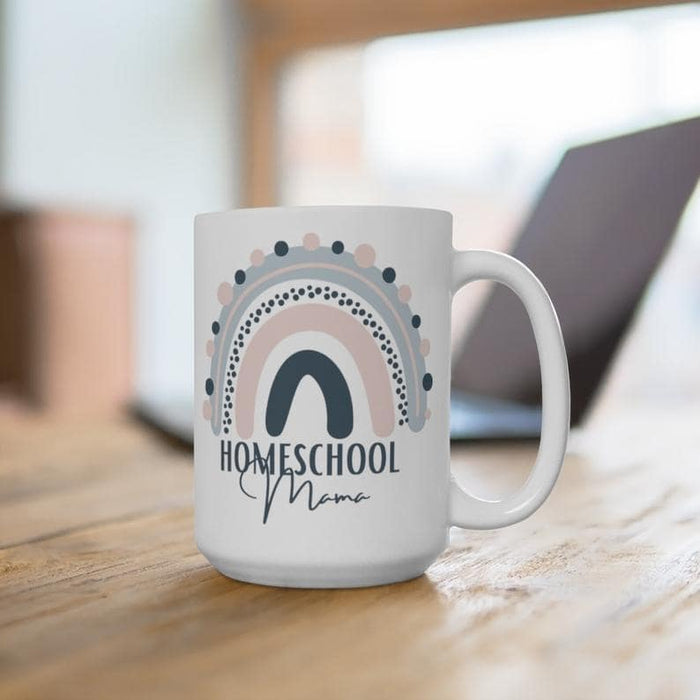 Personalized Coffee Mug For Mama Homeschool Mom Rainbow Printed Mug Back To School 11oz 15oz Ceramic Mug