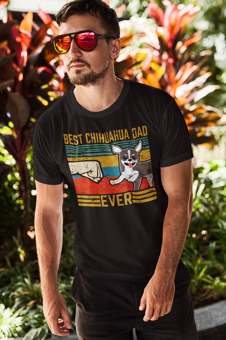Retro Vintage Tee Shirt For Cool Daddy Best Chihuahua Dad Ever But Cooler Quotes Shirt