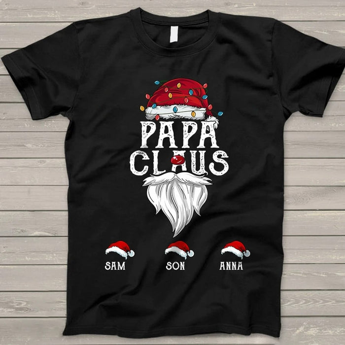 Personalized Shirt For Grandpa Christmas Gift Papa Claus shirt Custom Nickname Papa