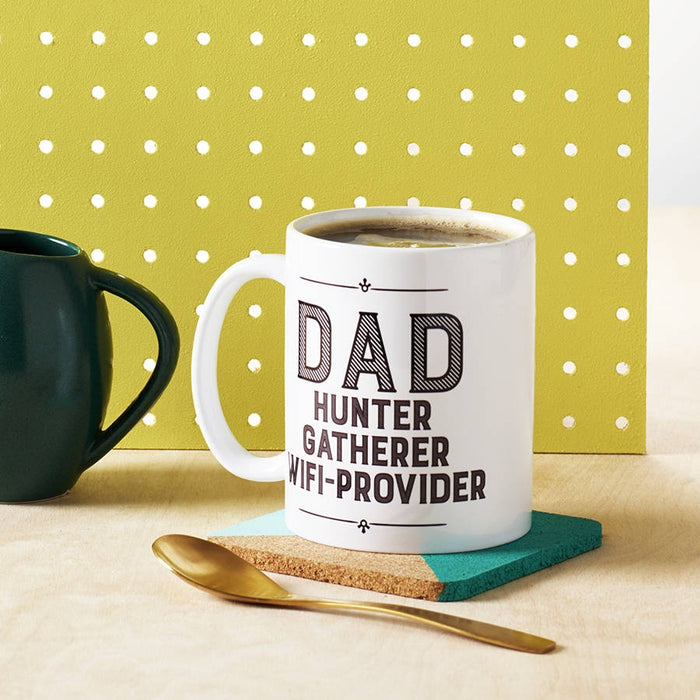 Personalized Coffee Hunting Mug For Father Dad Hunter Gatherer Wifi-provider Ceramic Mugs 11Oz 15Oz